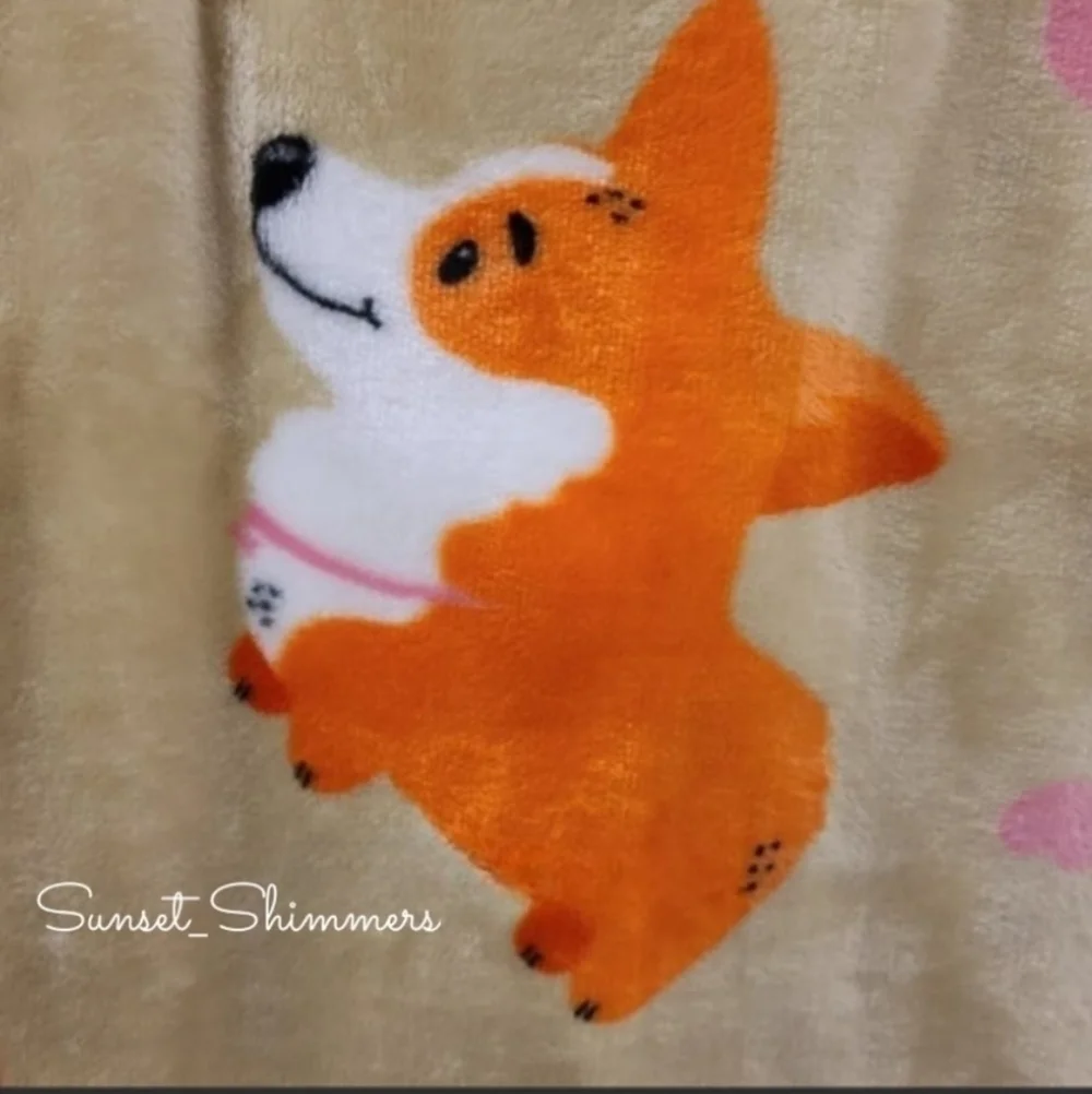 Corgi Dog Love Heart Soft Cozy Plush Oversized Throw Blanket Decor Christmas New